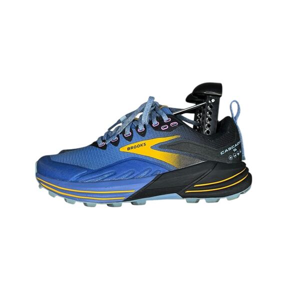 Womens Brooks Cascadia 16 Trail Hiking Running Shoes Size 6.5 Blue Black - Picture 1 of 6